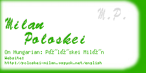 milan poloskei business card